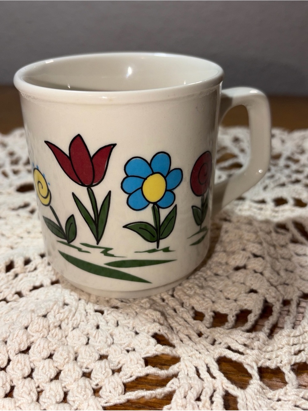 Homer Laughlin China Tulips And Flowers Mug